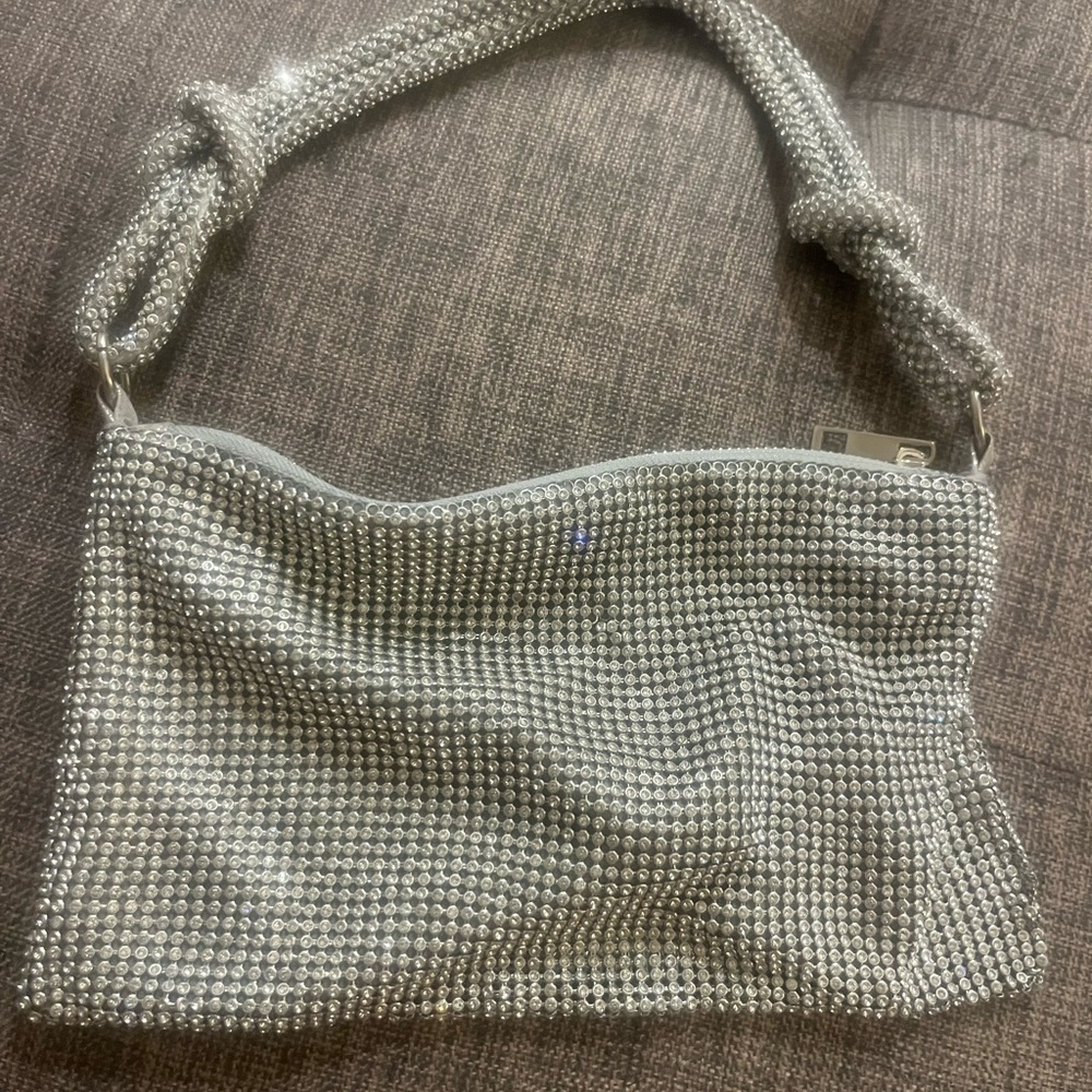 Silver Rhinestone Women Bag